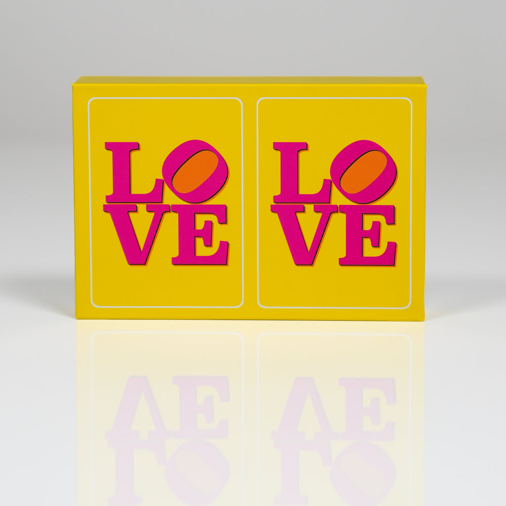 Love Block Letters PVC Plastic Playing Cards