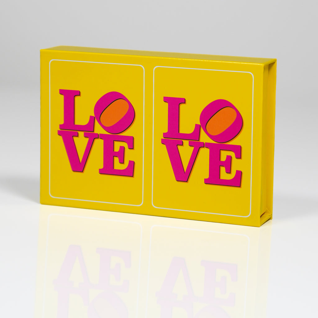 Love Block Letters PVC Plastic Playing Cards