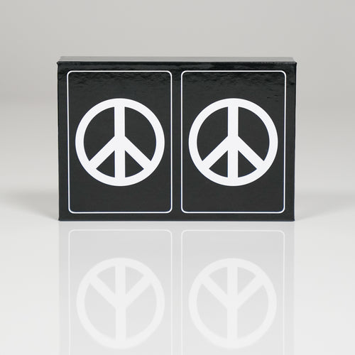 Black & White Peace PVC Plastic Playing Cards