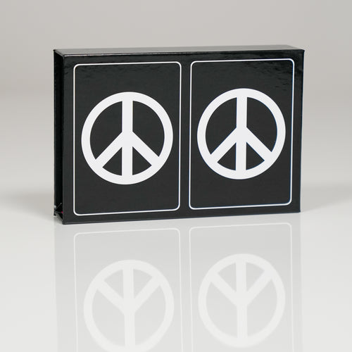 Black & White Peace PVC Plastic Playing Cards