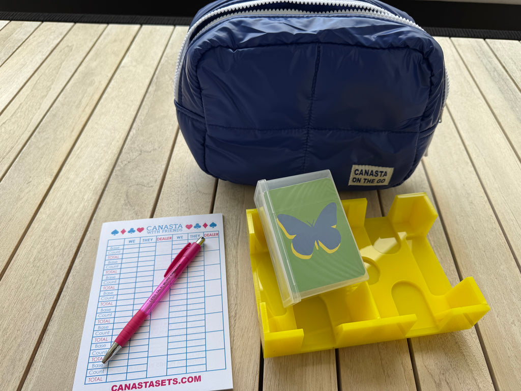 TRAVEL CANASTA Set on the GO in BLUE