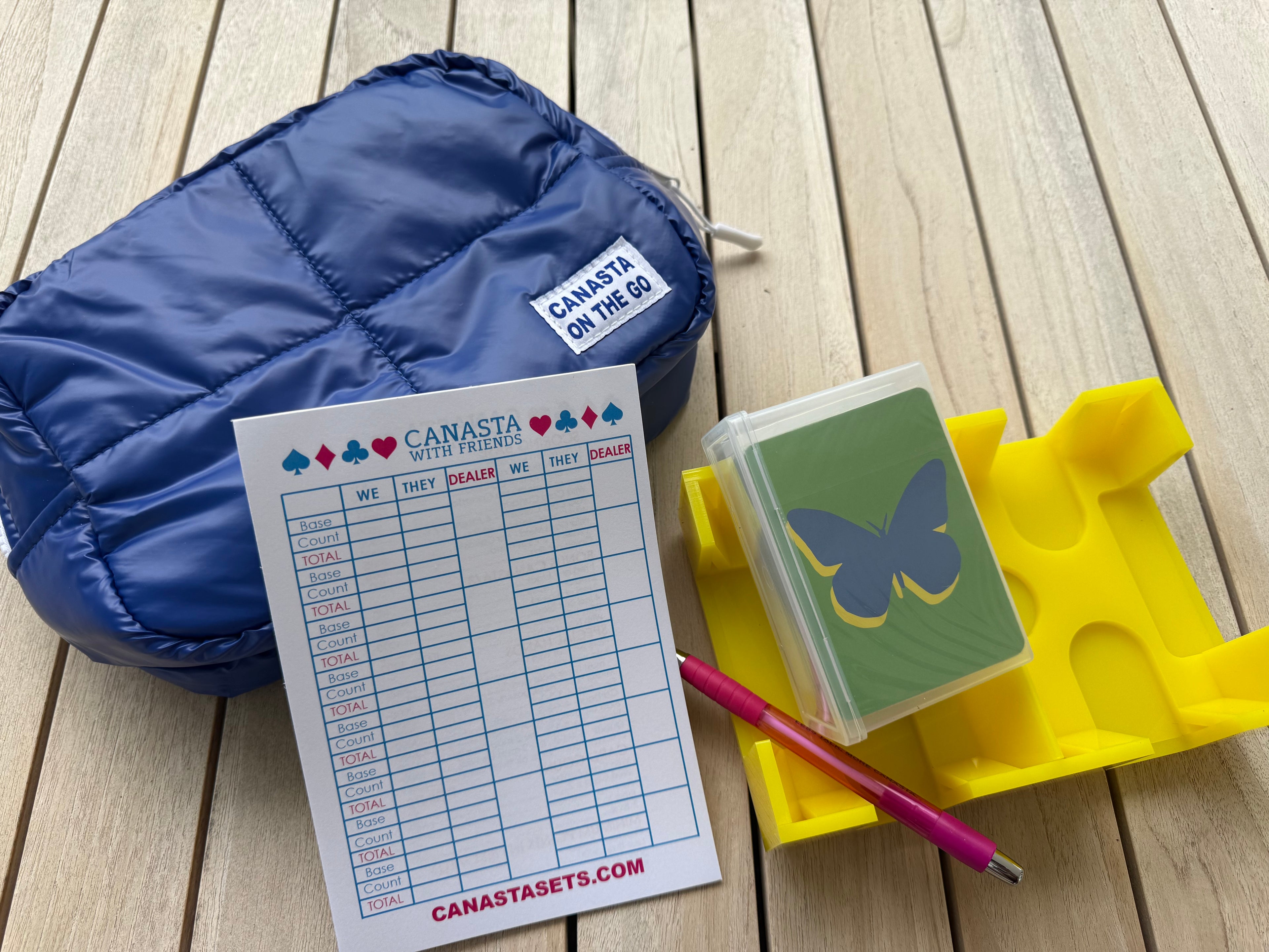 TRAVEL CANASTA Set on the GO in BLUE