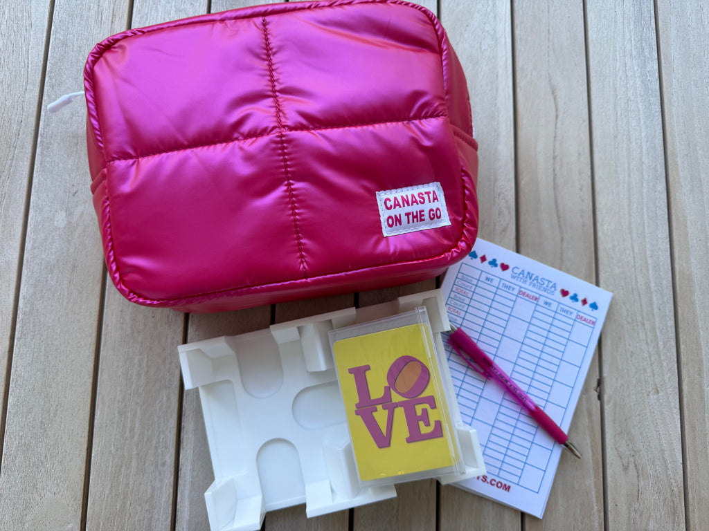TRAVEL CANASTA Set on the GO in PINK
