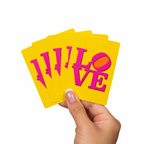 Love Block Letters PVC Plastic Playing Cards