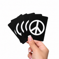 Black & White Peace PVC Plastic Playing Cards