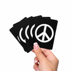 Black & White Peace PVC Plastic Playing Cards