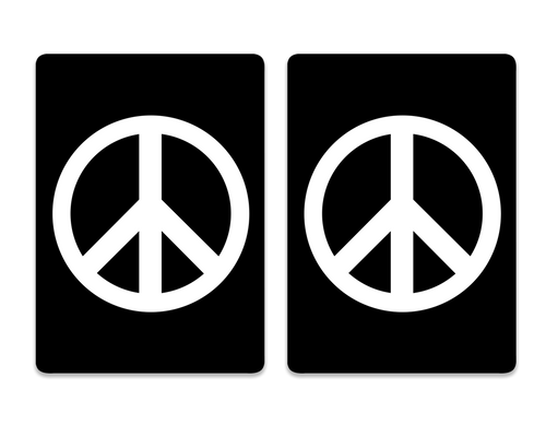 Black & White Peace PVC Plastic Playing Cards