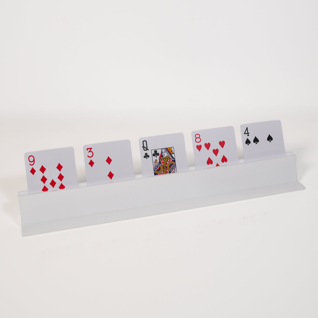 White Canasta Rack | Card Holder