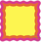 Canasta (or Mahj) Neoprene Mat - Pink, Orange & Yellow