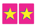 Cards-plastic PVC playing cards Star on pink  background