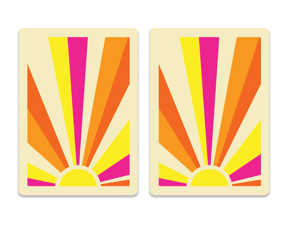 Cards-plastic PVC playing cards SUN RAYS sunshine