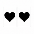 Black Heart PVC Plastic Playing Cards