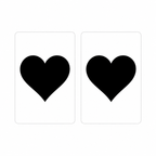 Black Heart PVC Plastic Playing Cards