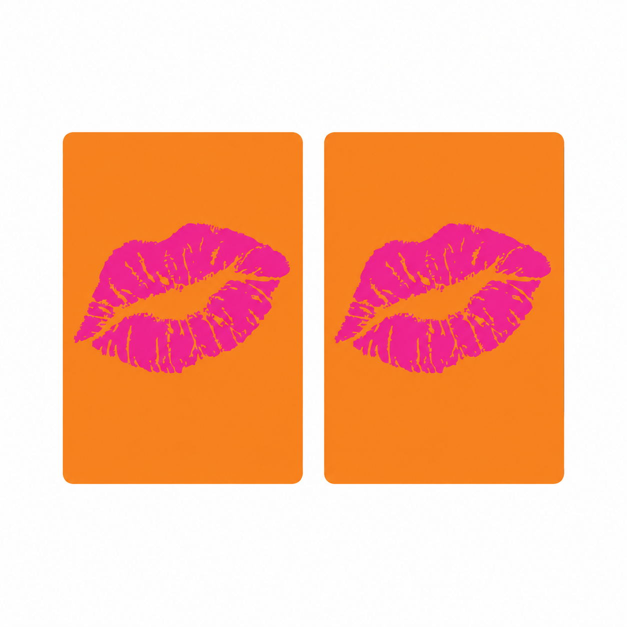 Pink Kiss PVC Plastic Playing Cards