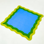 Canasta (or Mahjong) Neoprene Mat - Blue, Yellow & Green