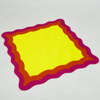 Canasta (or Mahjong) Neoprene Mat - Pink, Orange & Yellow