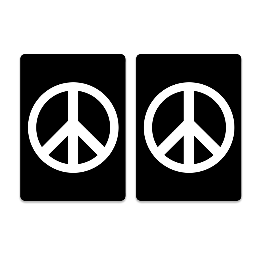 Black & White Peace PVC Plastic Playing Cards