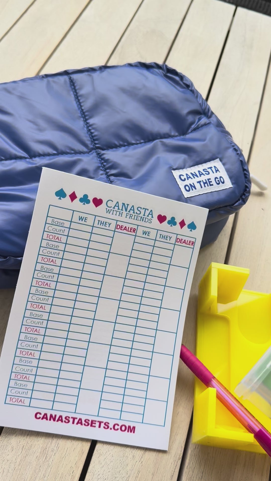 TRAVEL CANASTA Set on the GO in BLUE