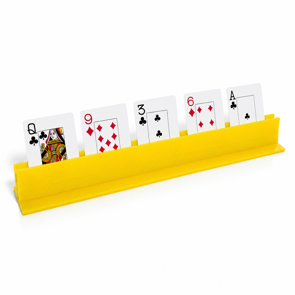 Bright Yellow Canasta Rack | Card Holder