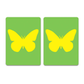 Yellow Butterfly on Green PVC Plastic Playing Cards